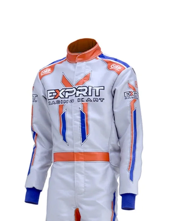 2019 Exprit Kart Racing Suit Replica | Black, Red & White | Classic Kart Racing Look