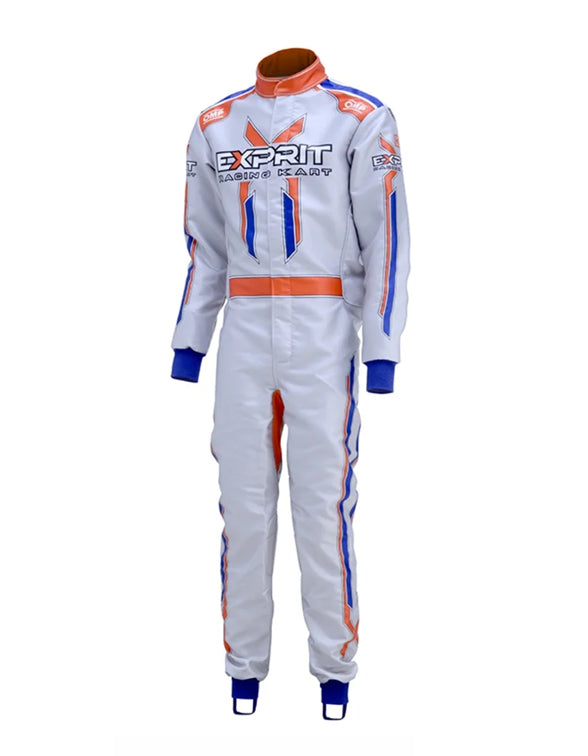 2019 Exprit Kart Racing Suit Replica | Black, Red & White | Classic Kart Racing Look