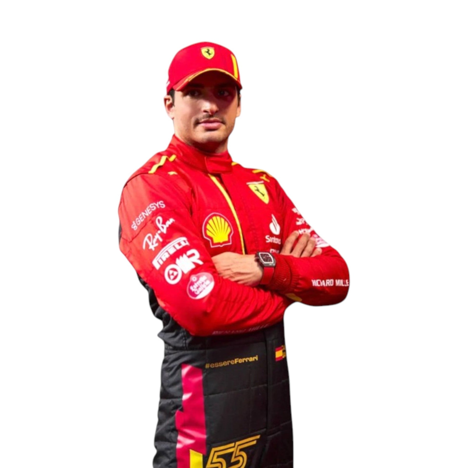 Carlos Sainz 2023 Ferrari Spain GP F1 Race Suit - Averon Racewears image 1