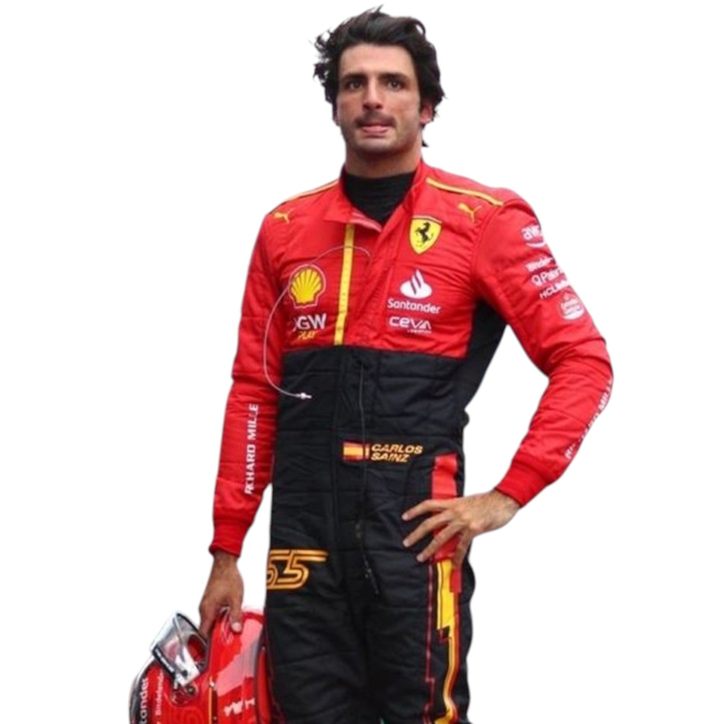 Carlos Sainz 2023 Ferrari Spain GP F1 Race Suit - Averon Racewears image 2
