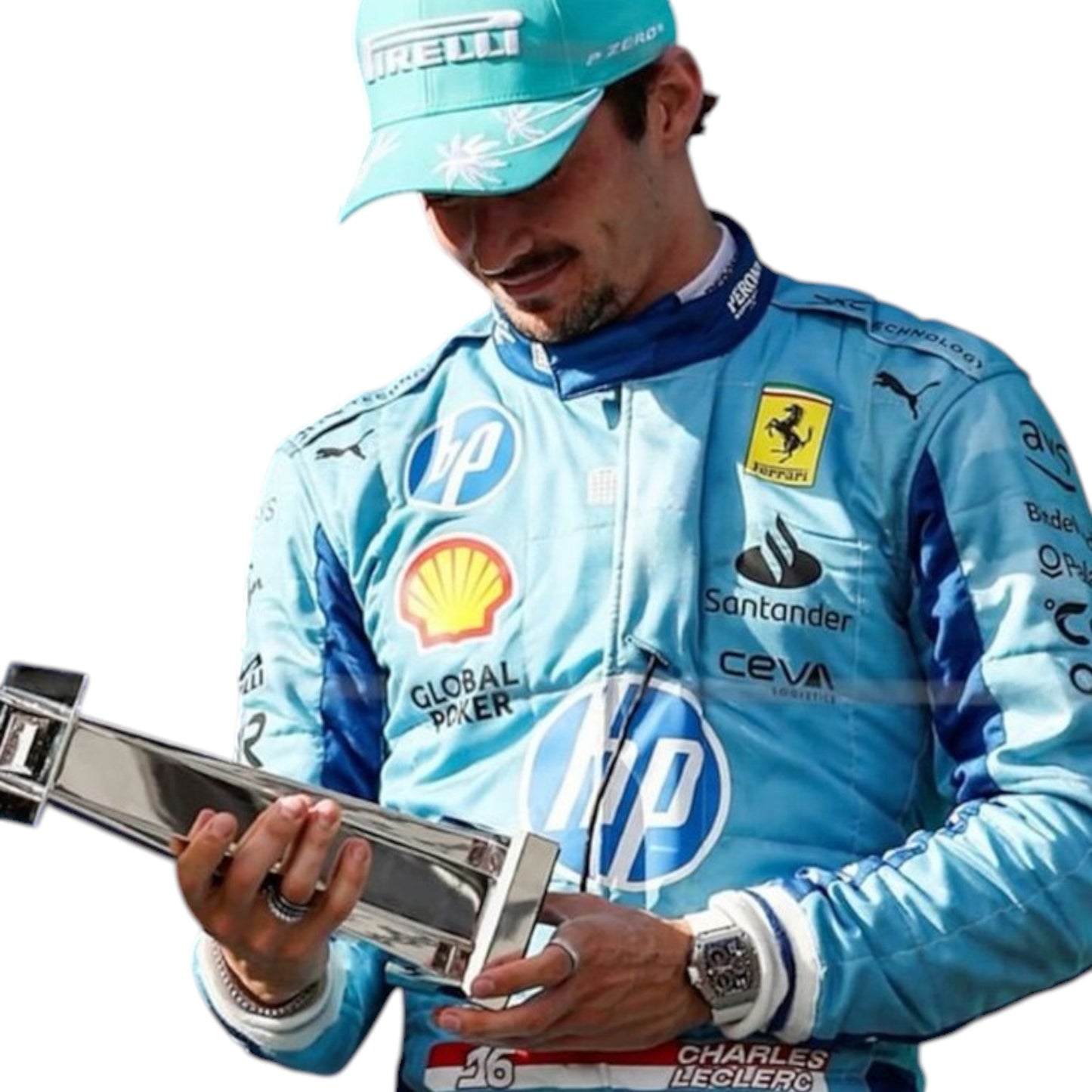 Charles Leclerc 2024 Ferrari Miami GP F1 Race Suit - Averon Racewears image 2