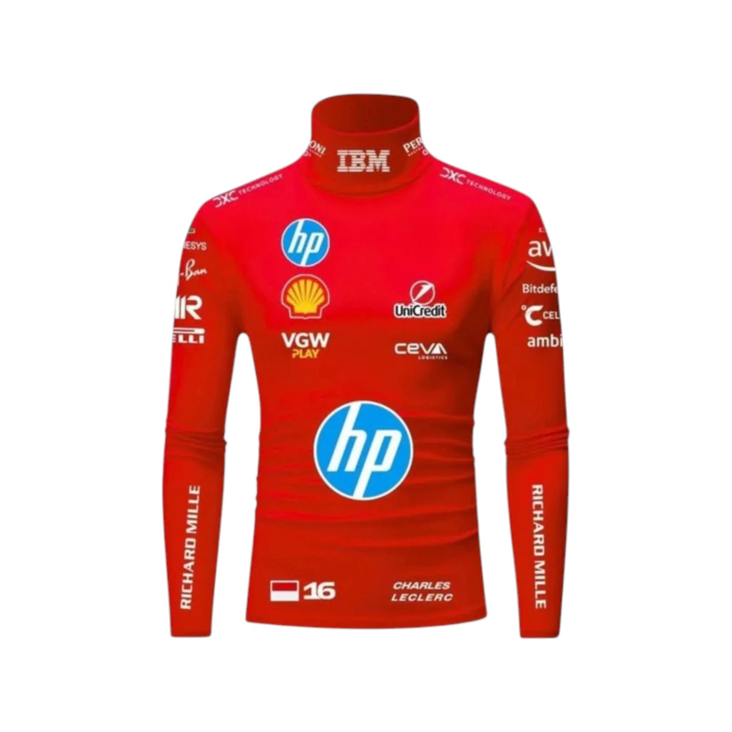 Charles Leclerc 2025 Ferrari F1 Undershirt (Red) - Averon Racewears image 1
