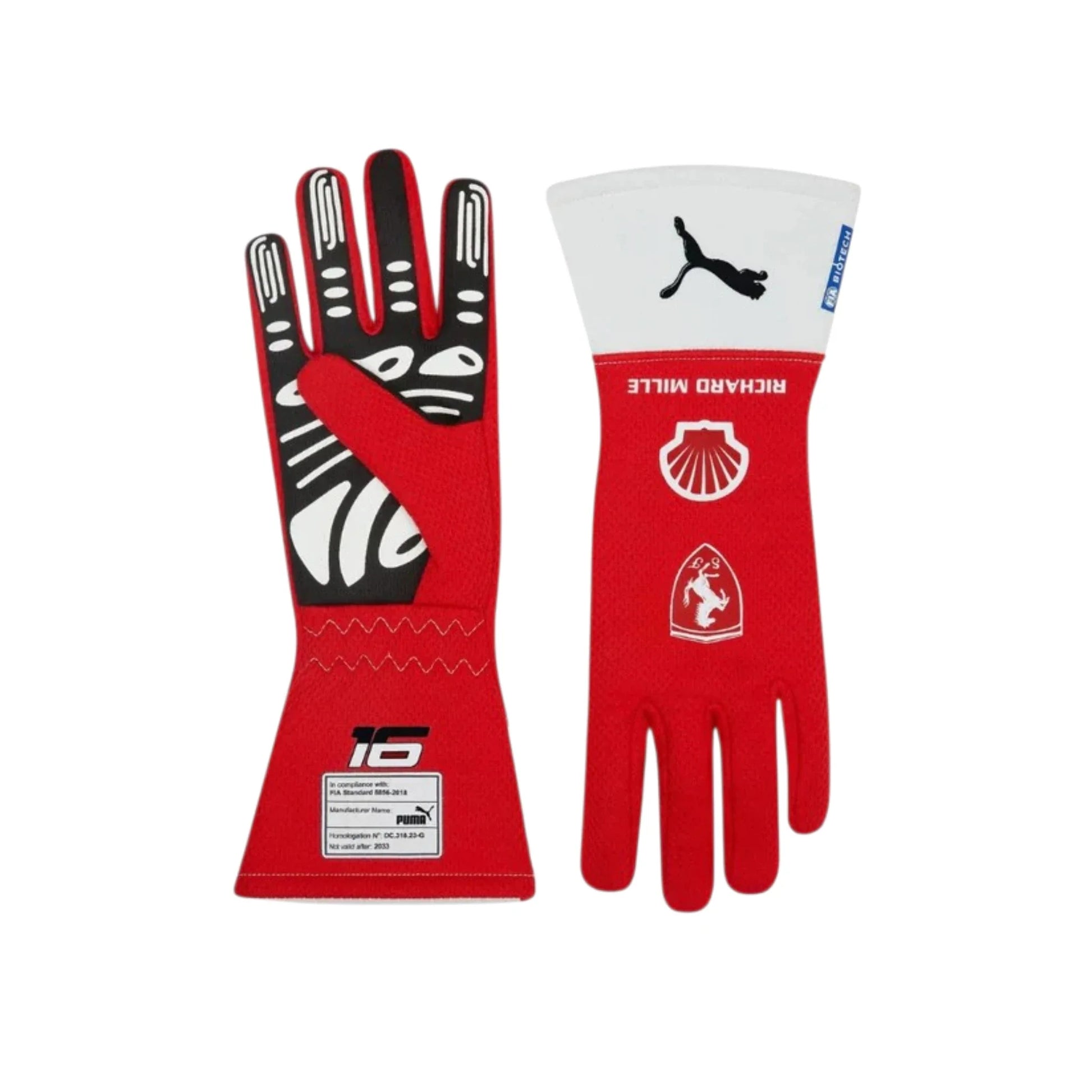 Charles Leclerc Ferrari F1 Racing Gloves - Averon Racewears image 1