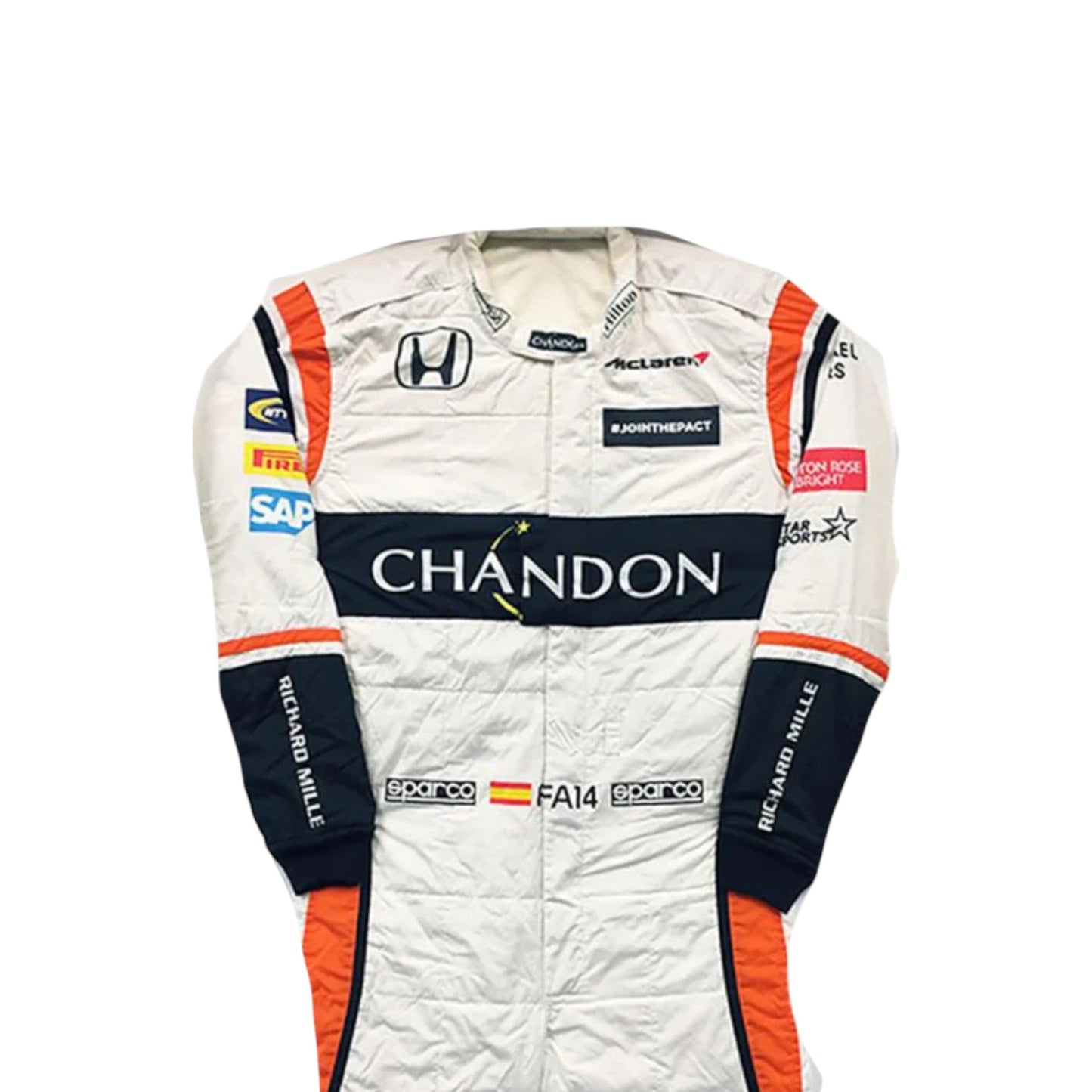 Fernando Alonso 2017 Mclaren F1 Race Suit - Averon Racewears image 1