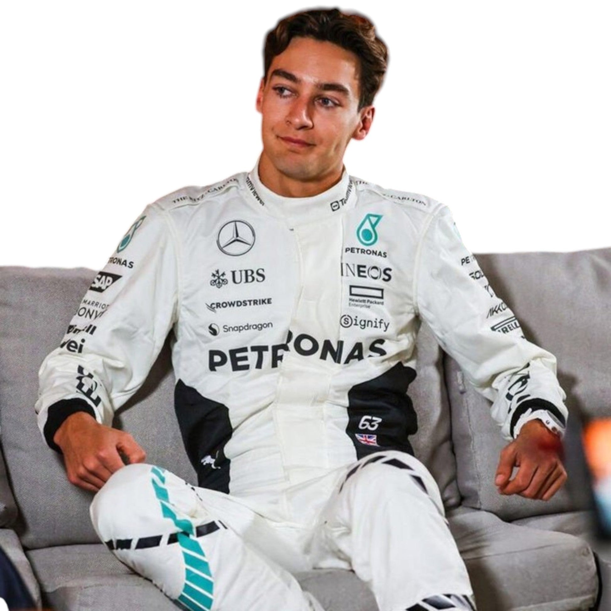 George Russel 2024 Mercedes-AMG Petronas Qatar GP F1 Race Suit - Averon Racewears image 2