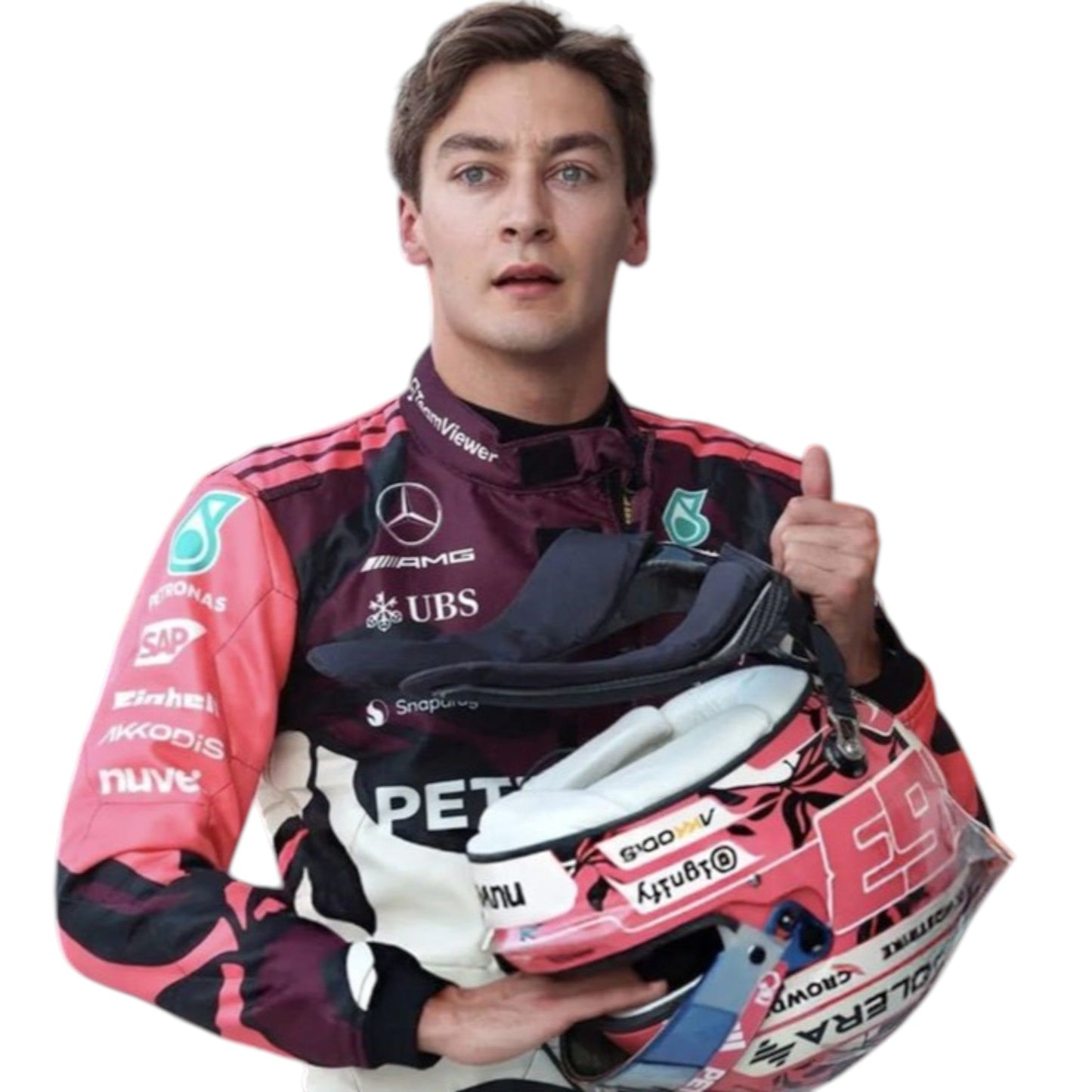 George Russel 2025 Mercedes AMG Petronas Miami GP F1 Race Suit - Averon Racewears image 1