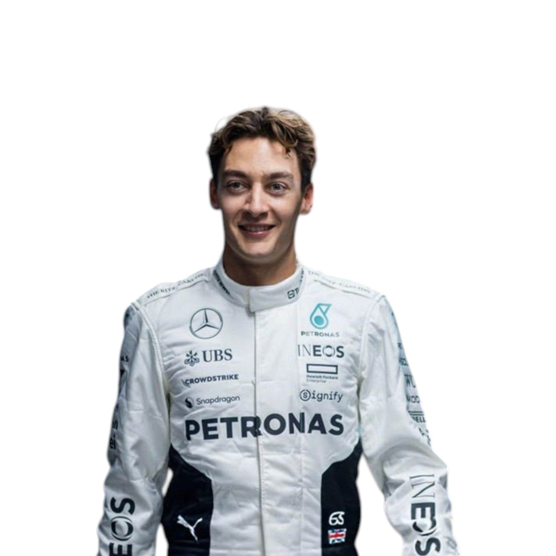 George Russel 2024 Mercedes-AMG Petronas Qatar GP F1 Race Suit - Averon Racewears image 1