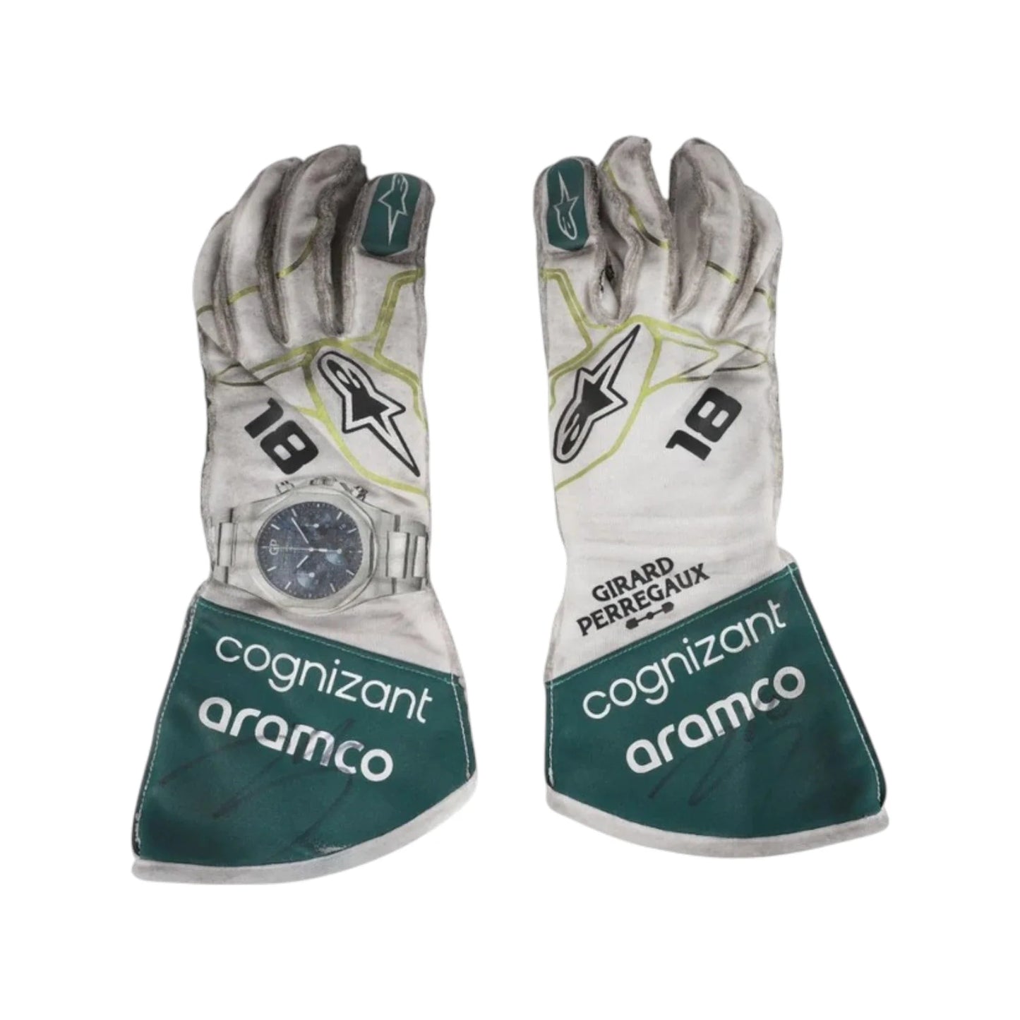 Lance Stroll 2022 Aston Martin Dutch GP F1 Racing Gloves - Averon Racewears image 1