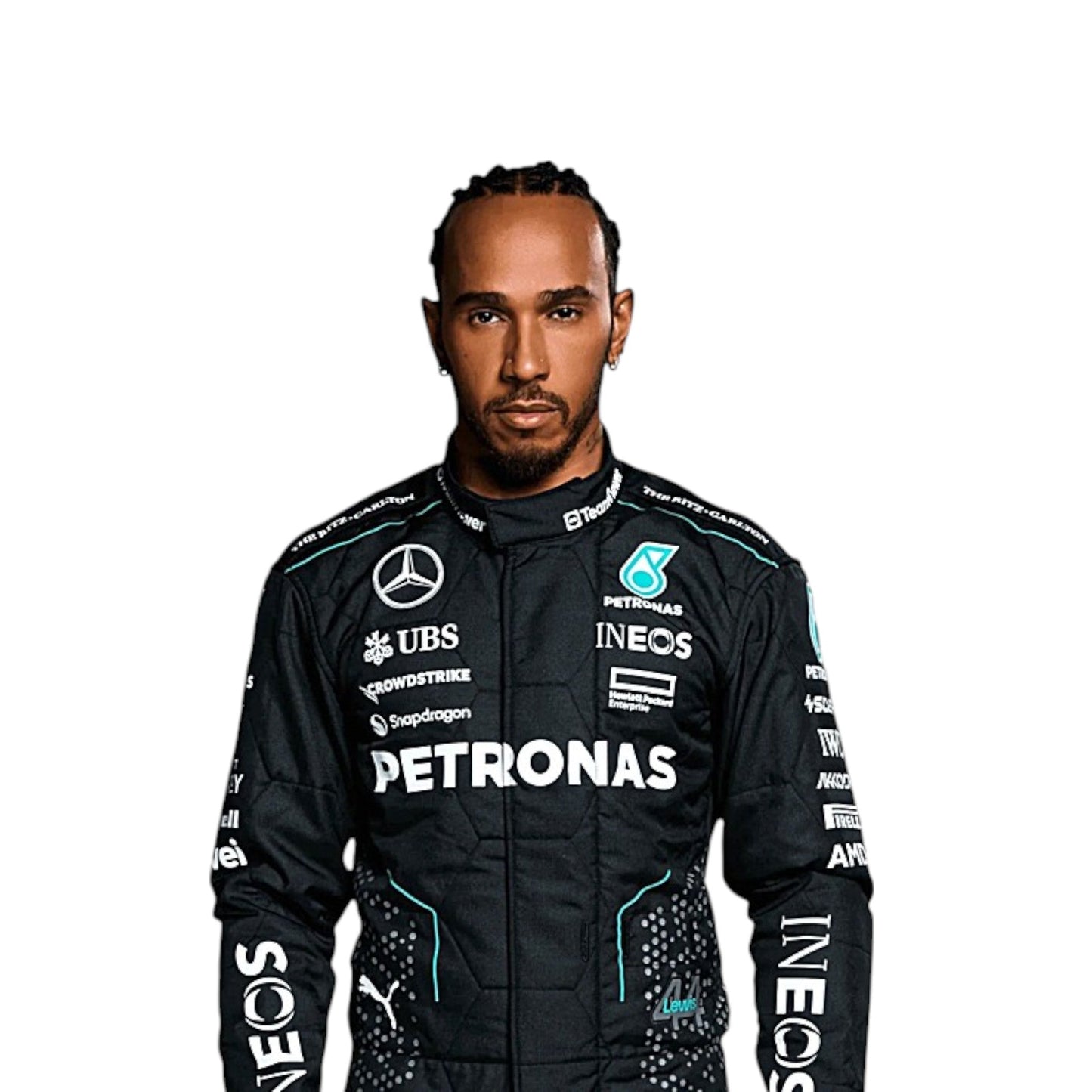 Lewis Hamilton 2024 Mercedes AMG Petronas F1 Race Suit - Averon Racewears image 2