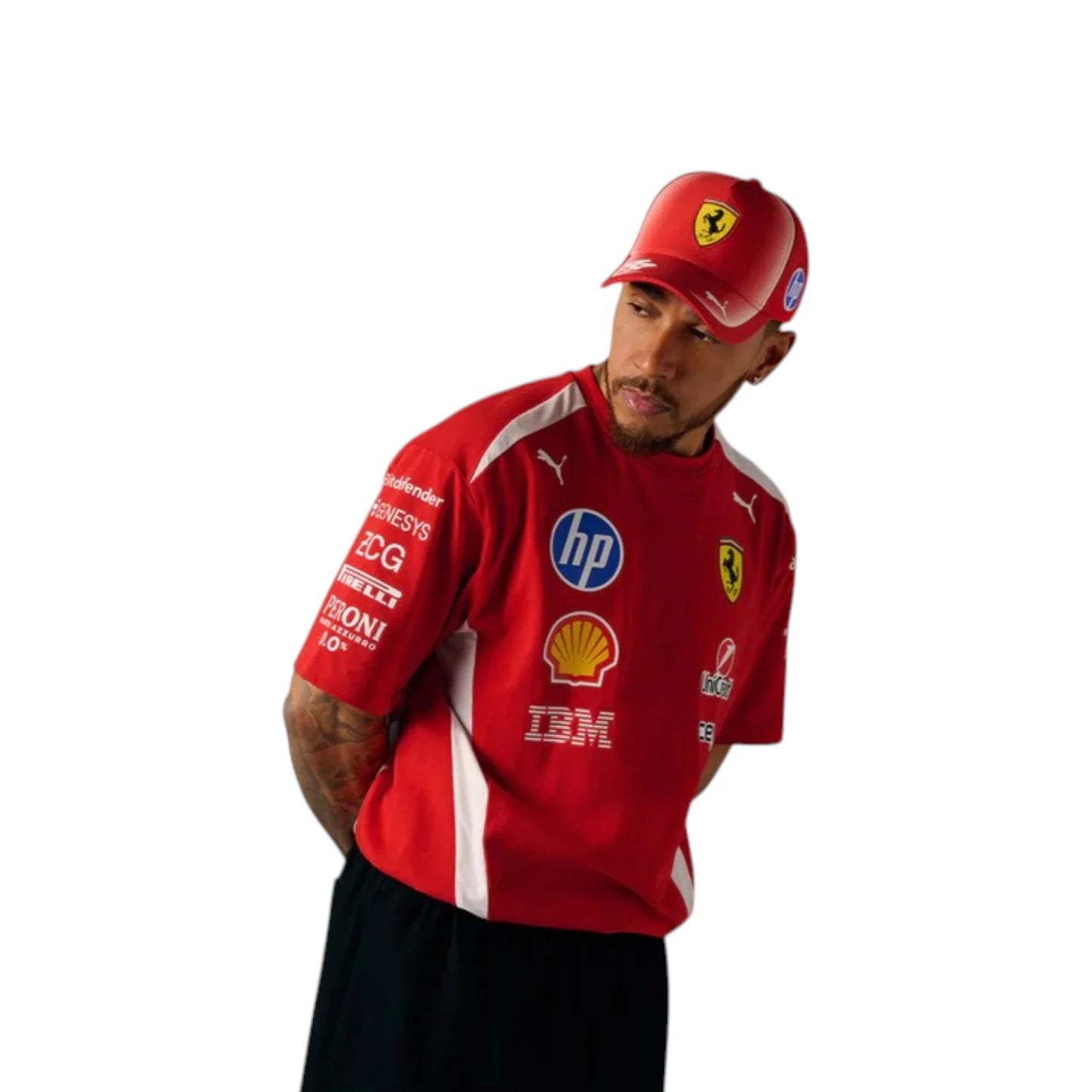 Lewis Hamilton 2025 Ferrari F1 Racing T-Shirt - Averon Racewears image 3