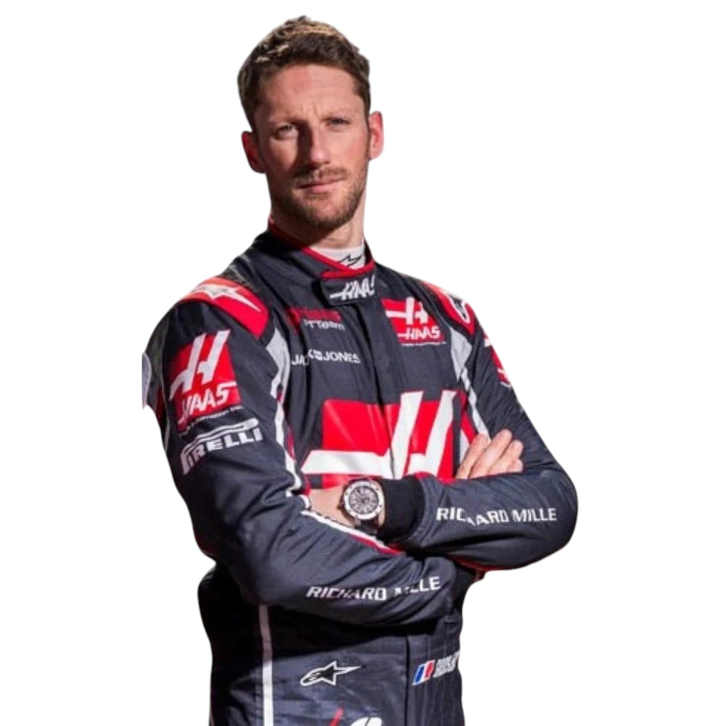 Romain Grosjean 2018 Haas F1 Race Suit - Averon Racewears image 1