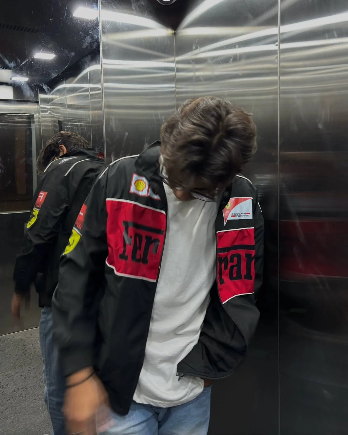 Black Ferrari F1 Racing Jacket – High Definition Print (Unisex) - Averon Racewear - View 1