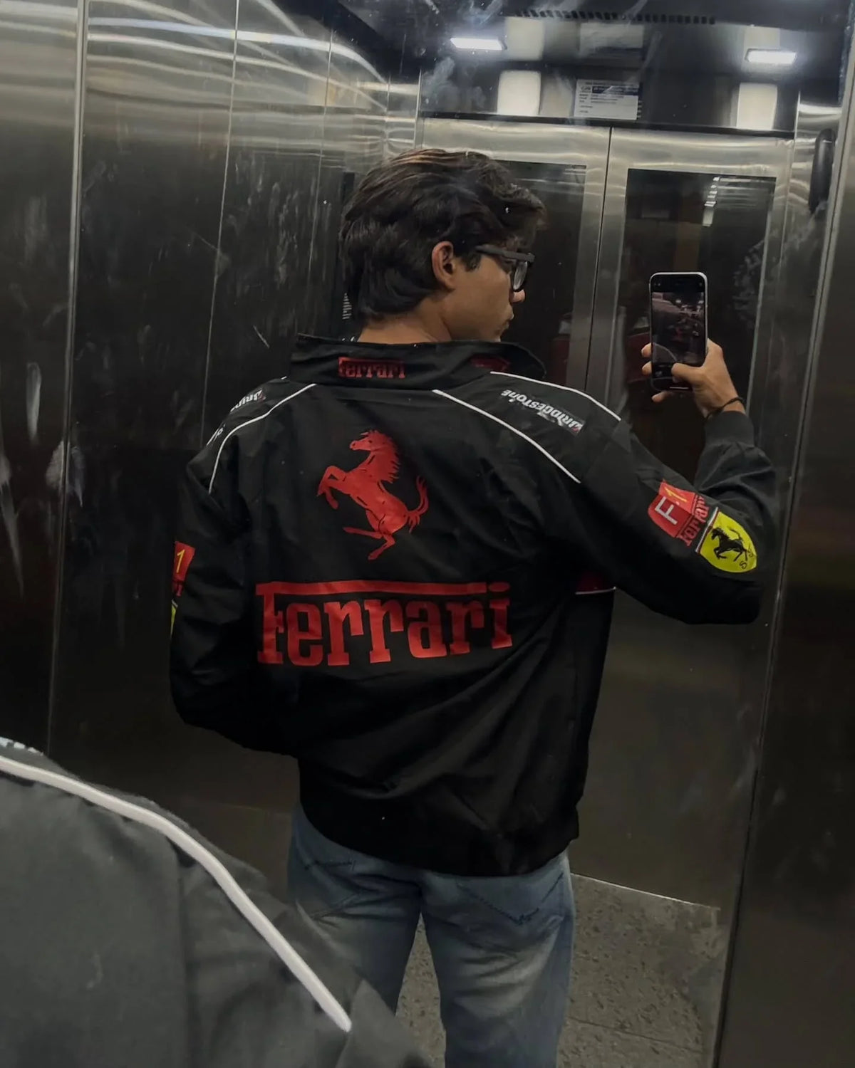 Black Ferrari F1 Racing Jacket – High Definition Print (Unisex) - Averon Racewear - View 5