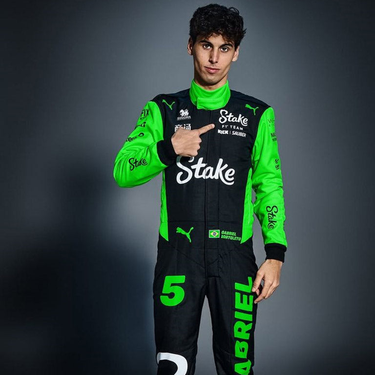2025 KICK SAUBER GABRIEL BORTOLETO F1 RACE SUIT REPLICA by Averon Racewear - product view 1