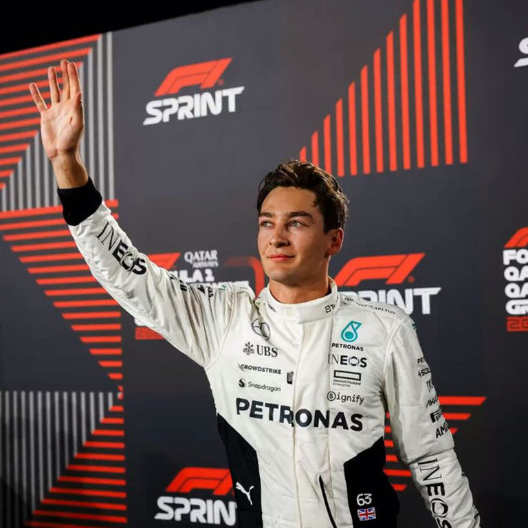 MERCEDES GEORGE RUSSELL 2024 QATAR GP RACE SUIT by Averon Racewear - product view 3