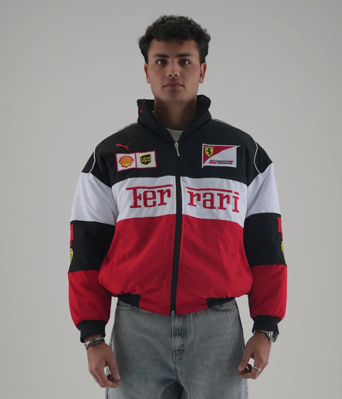 Ferrari F1 Embroidered Jacket – Triple Logo Racing Edition - Averon Racewear - View 1
