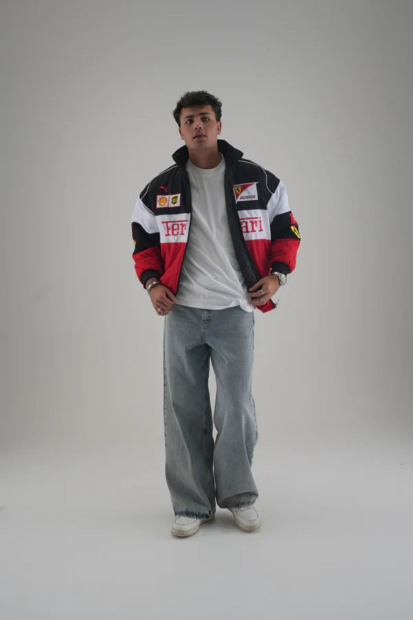 Ferrari F1 Embroidered Jacket – Triple Logo Racing Edition - Averon Racewear - View 2