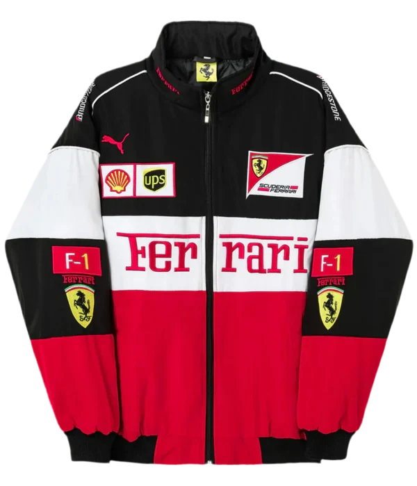 Ferrari F1 Embroidered Jacket – Triple Logo Racing Edition - Averon Racewear - View 8