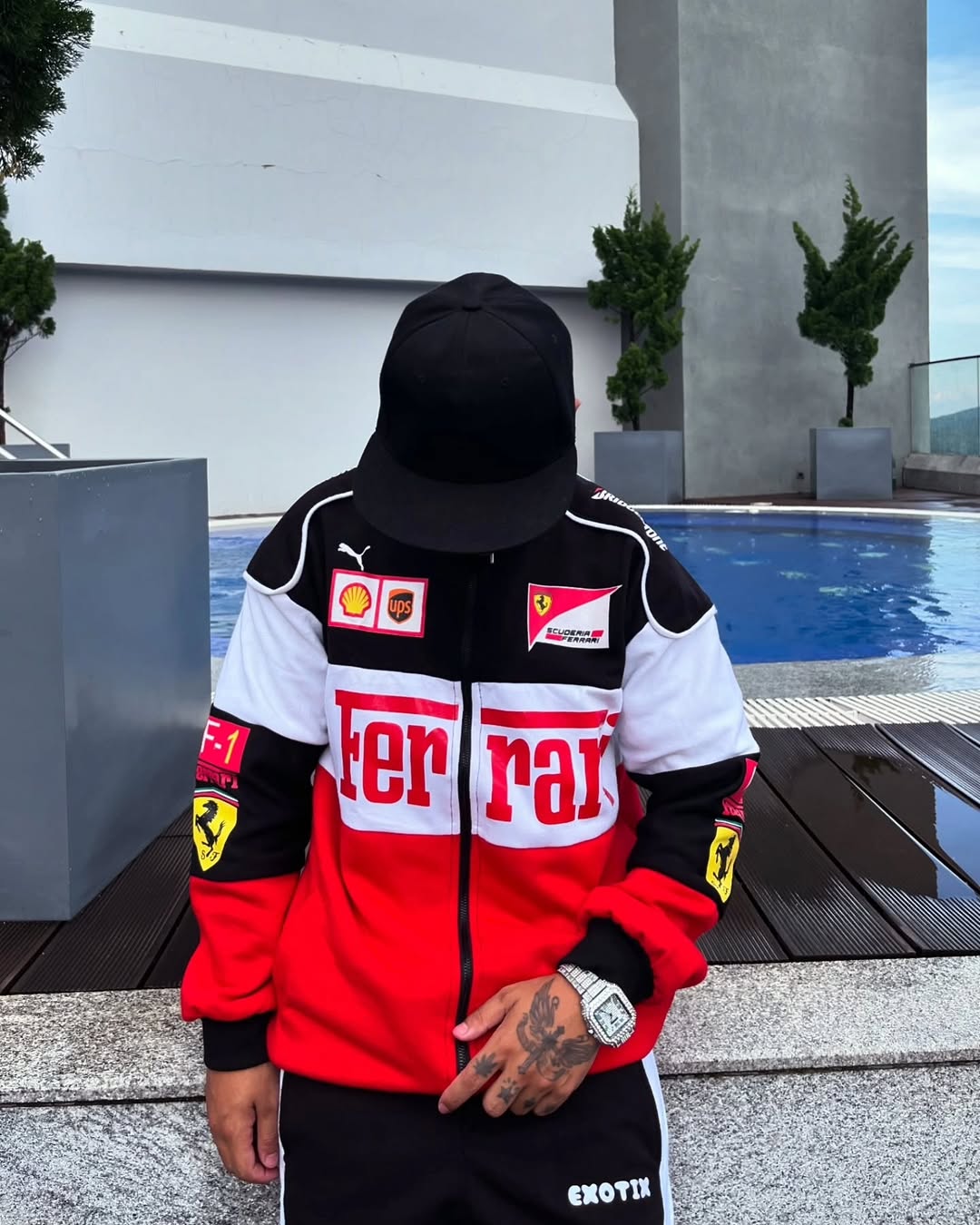 Scuderia Ferrari Printed Racing Jacket - F1 Motorsport Streetwear (Unisex) - Averon Racewear - View 2