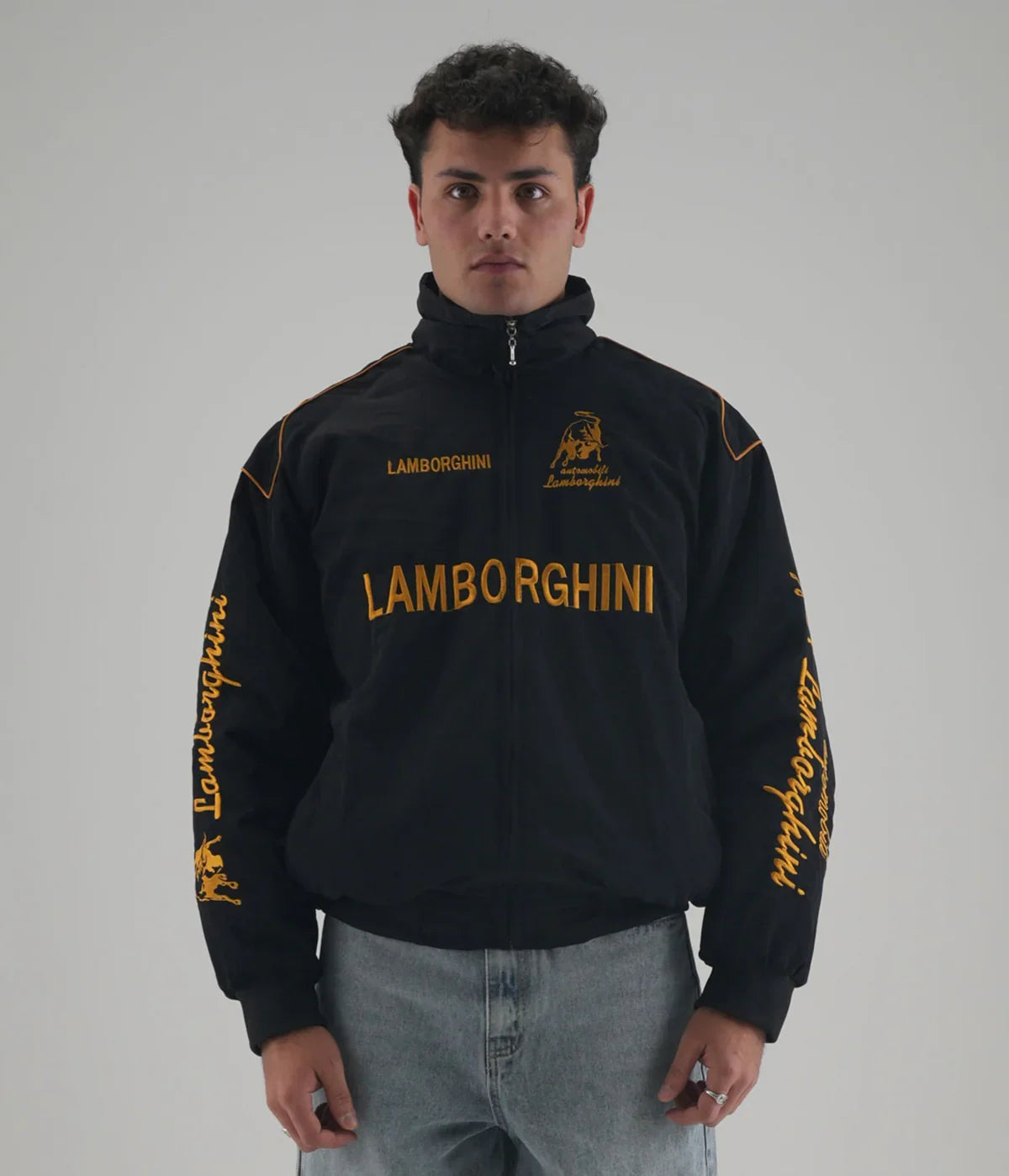 Lamborghini Vintage F1 Racing Jacket – Embroidered Bull Edition - Averon Racewear - View 1