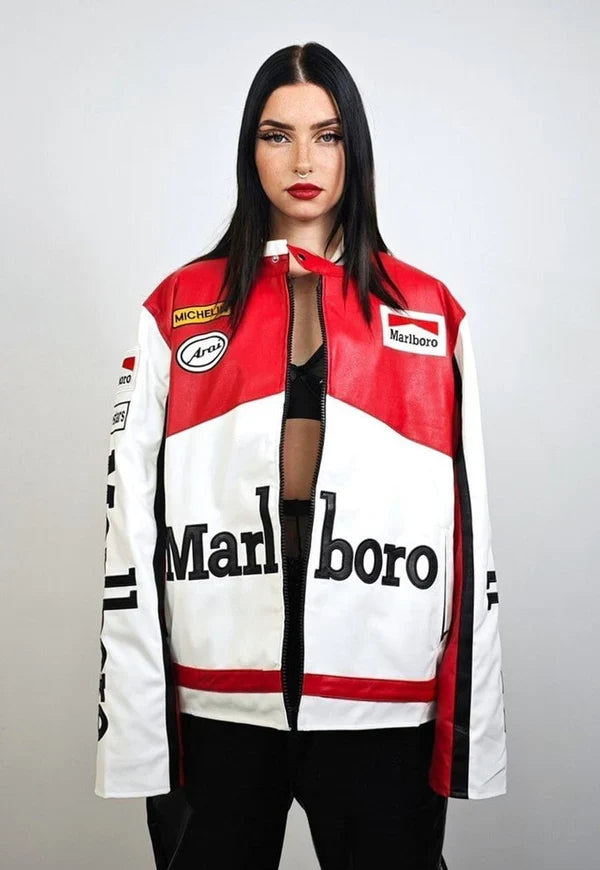 Marlboro F1 Racing Premium Leather Jacket – Vintage Motorsport Edition - Averon Racewear - View 3