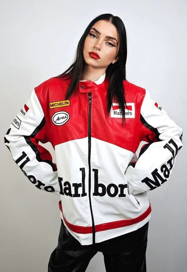 Marlboro F1 Racing Premium Leather Jacket – Vintage Motorsport Edition - Averon Racewear - View 4