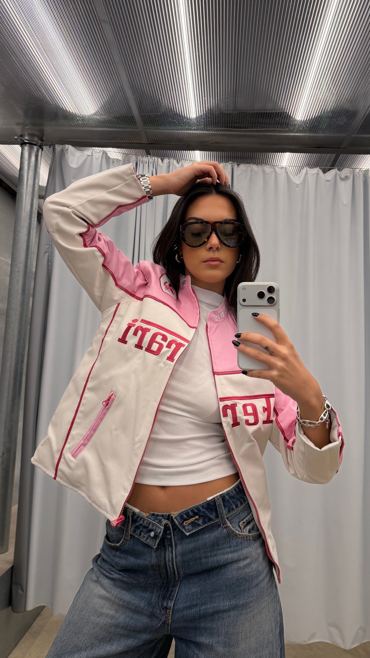 Pink Ferrari Leather Jacket – Limited Edition F1 Racing Jacket - Averon Racewear - View 5