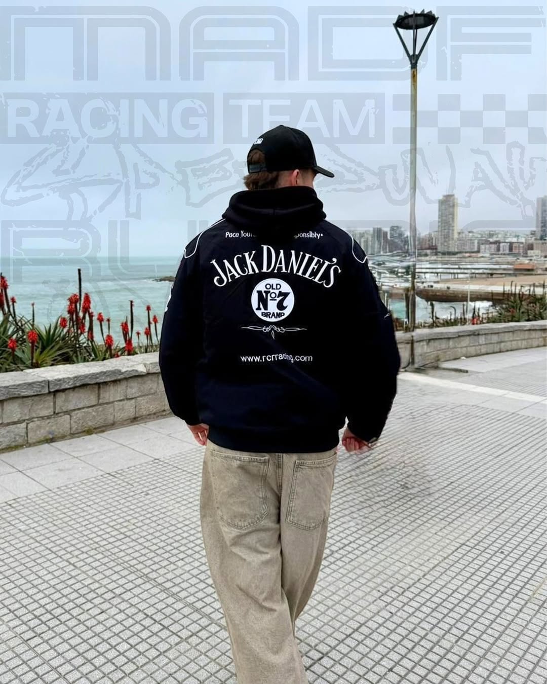 Vintage Jack Daniel's F1 Racing Bomber Jacket (Unisex) - Averon Racewear - View 5