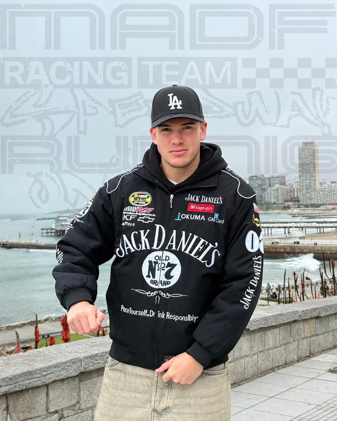 Vintage Jack Daniel's F1 Racing Bomber Jacket (Unisex) - Averon Racewear - View 7