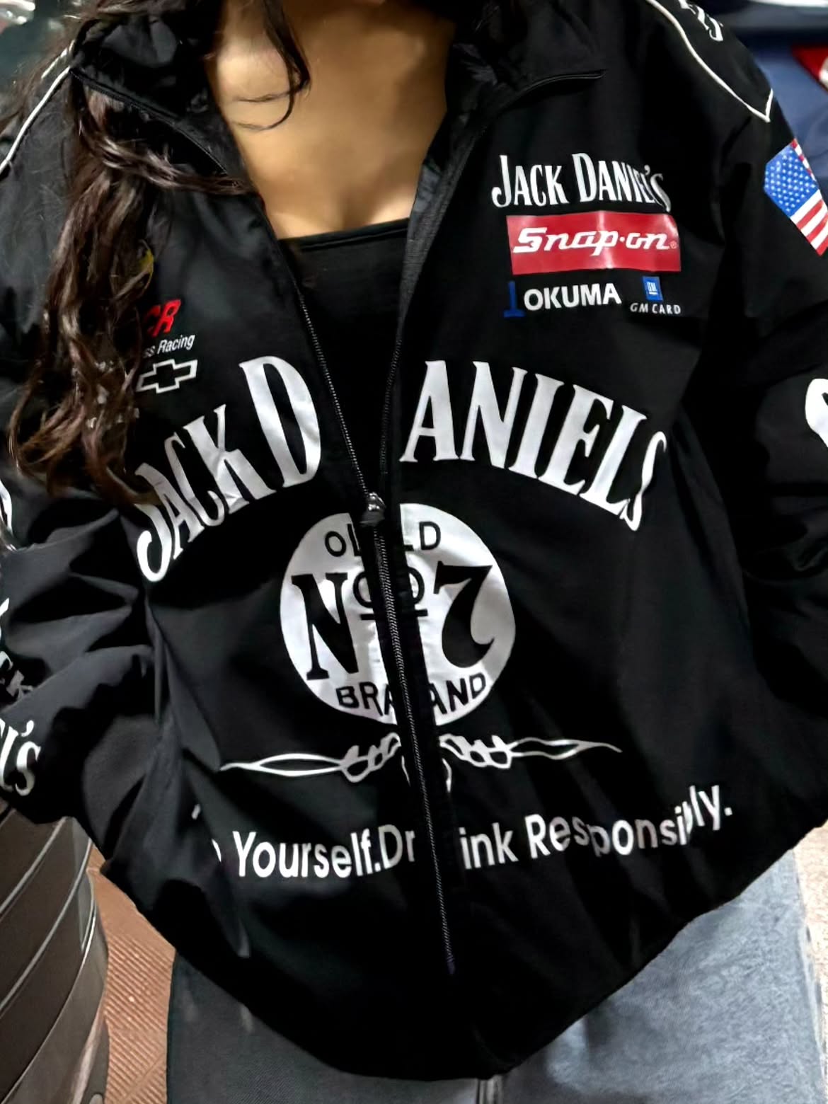 Vintage Jack Daniel's F1 Racing Bomber Jacket (Unisex) - Averon Racewear - View 8