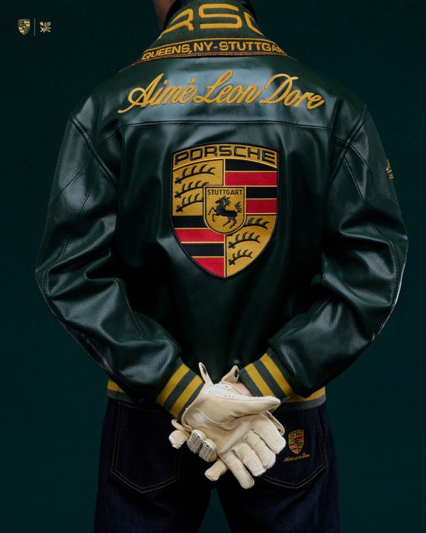 Premium Porsche 993 Leather Jacket | Unisex Vintage F1 Racing Bomber Green - Averon Racewear - View 3