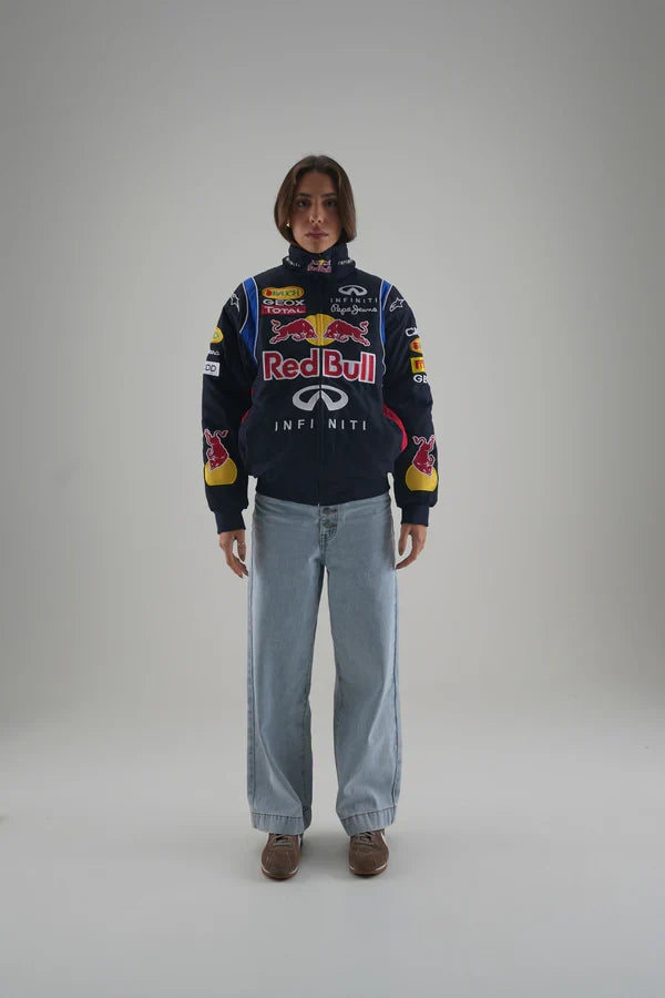 Infiniti Red Bull Vintage F1 Racing Jacket – Heritage Edition - Averon Racewear - View 1