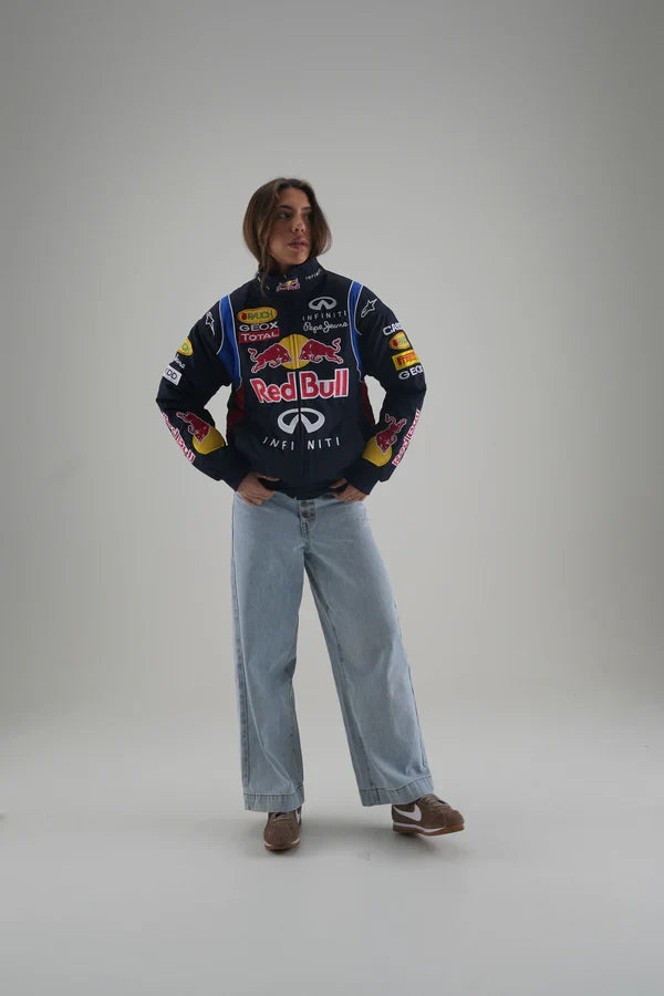 Infiniti Red Bull Vintage F1 Racing Jacket – Heritage Edition - Averon Racewear - View 2