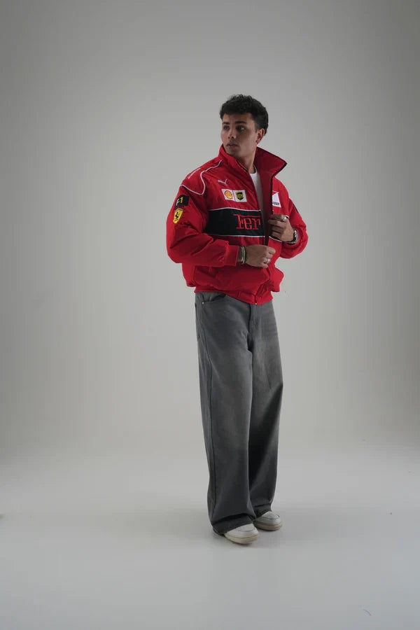 Red Ferrari Embroidered Jacket – F1 Sponsor Edition - Averon Racewear - View 3