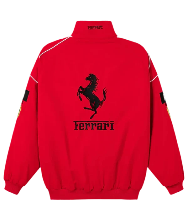 Red Ferrari Embroidered Jacket – F1 Sponsor Edition - Averon Racewear - View 6
