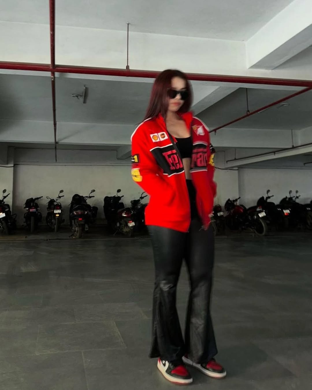 Red Ferrari Racing Jacket India – Vintage F1 Streetwear | Averon Racewear - Averon Racewear - View 3